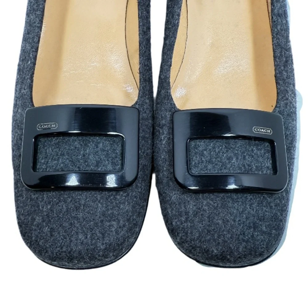 COACH | New Darby Wool Flats 7B Preppy Classic Formal Office Italian Shoes Mules - Picture 9 of 15